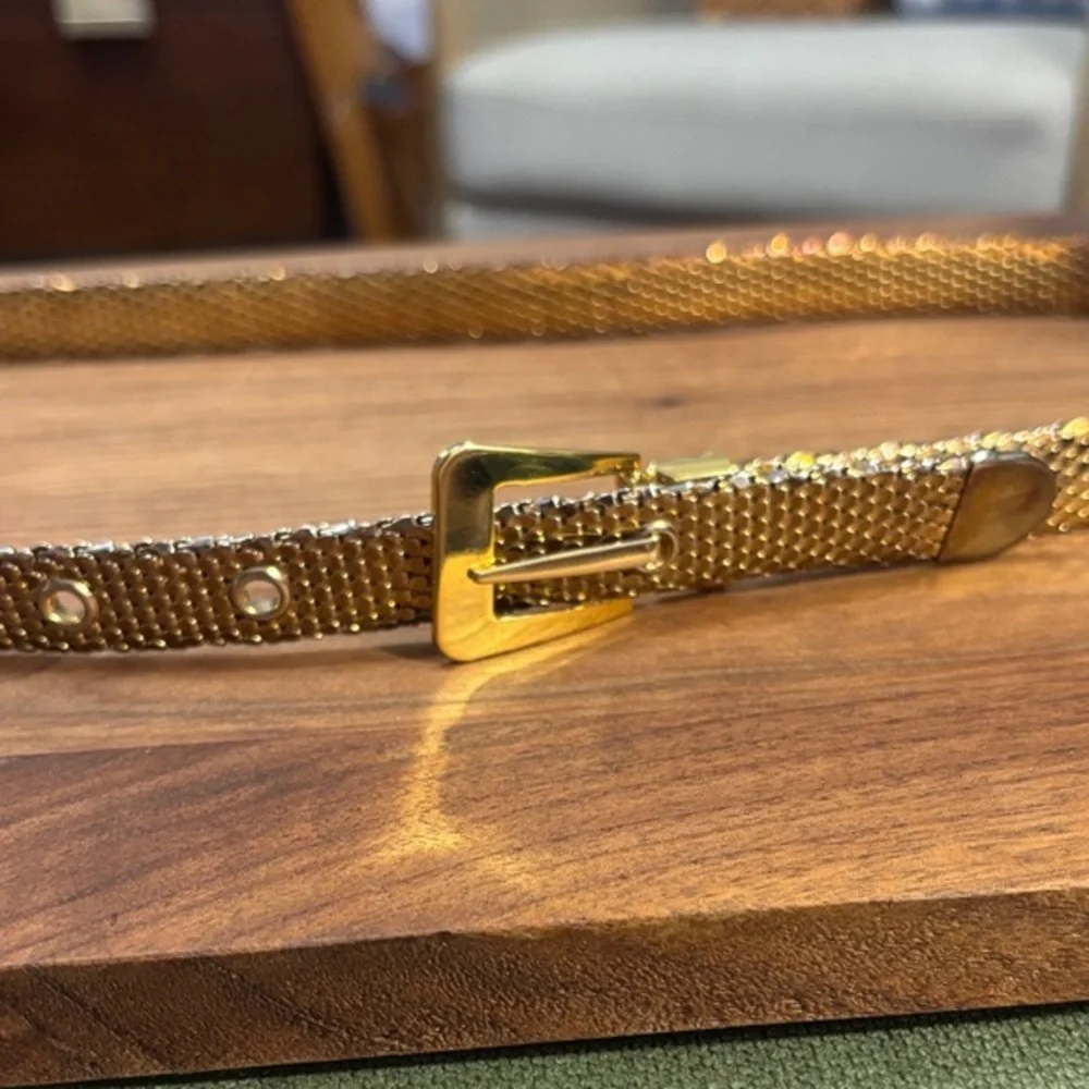 Gold tone vintage chainmail/snakeskin/Mesh Belt